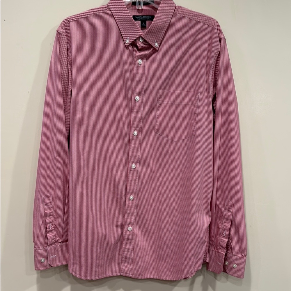 Men's Banana Republic Reddish Check Shirt in L